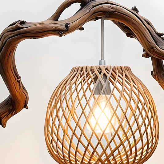 Solid Wood Night Lamp With Small Pedestal