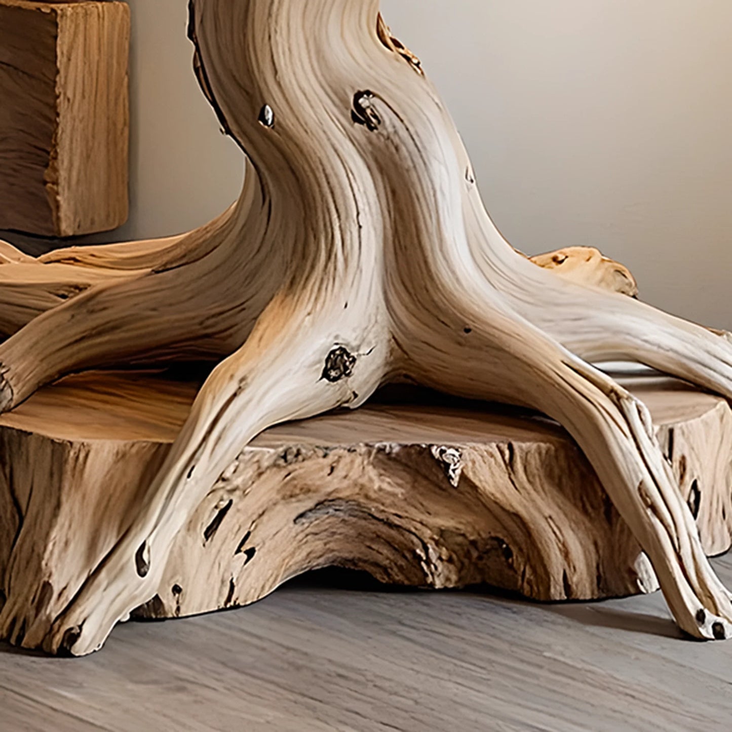 Tree-Shaped Driftwood Table Lamp