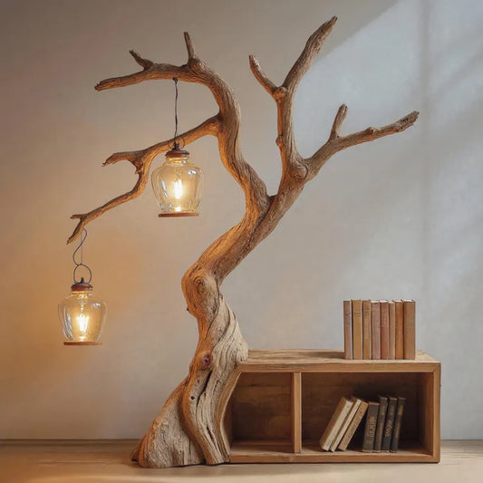 Vintage Wood Lamp Decoration